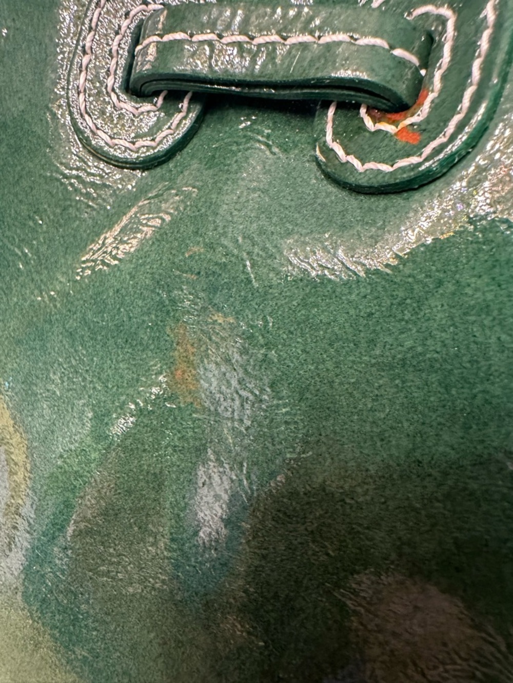 Vintage Y2K Dooney & Bourke Green Patent medium Chiara Leather tote bag NWT - Picture 10 of 11